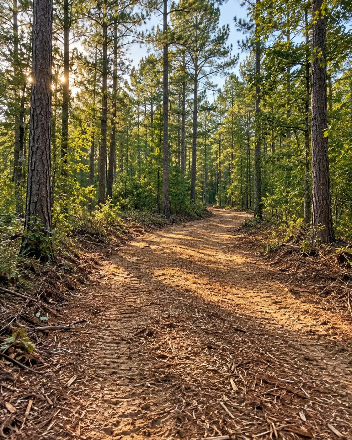 Open access trail through Georgia woodland