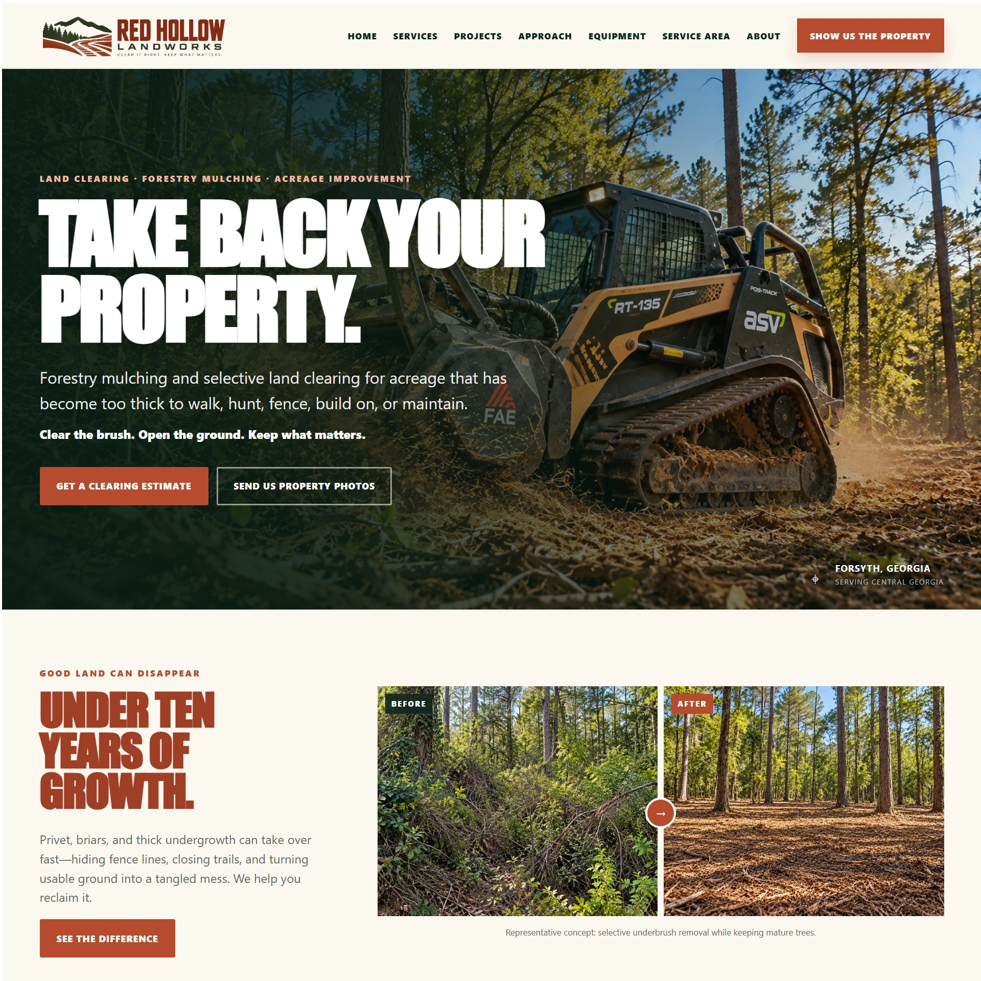 Red Hollow Landworks website